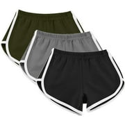 3 PackCotton Yoga Dance Short Pants for Woman Summer Cycling Hiking Sports Shorts Dolphin Soft Comfy Athletic Shorts