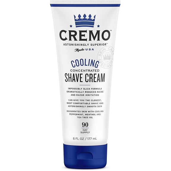 3 Pack - Cremo Cooling Shave Cream with Peppermint, Menthol & Tea Tree Oil 6 oz