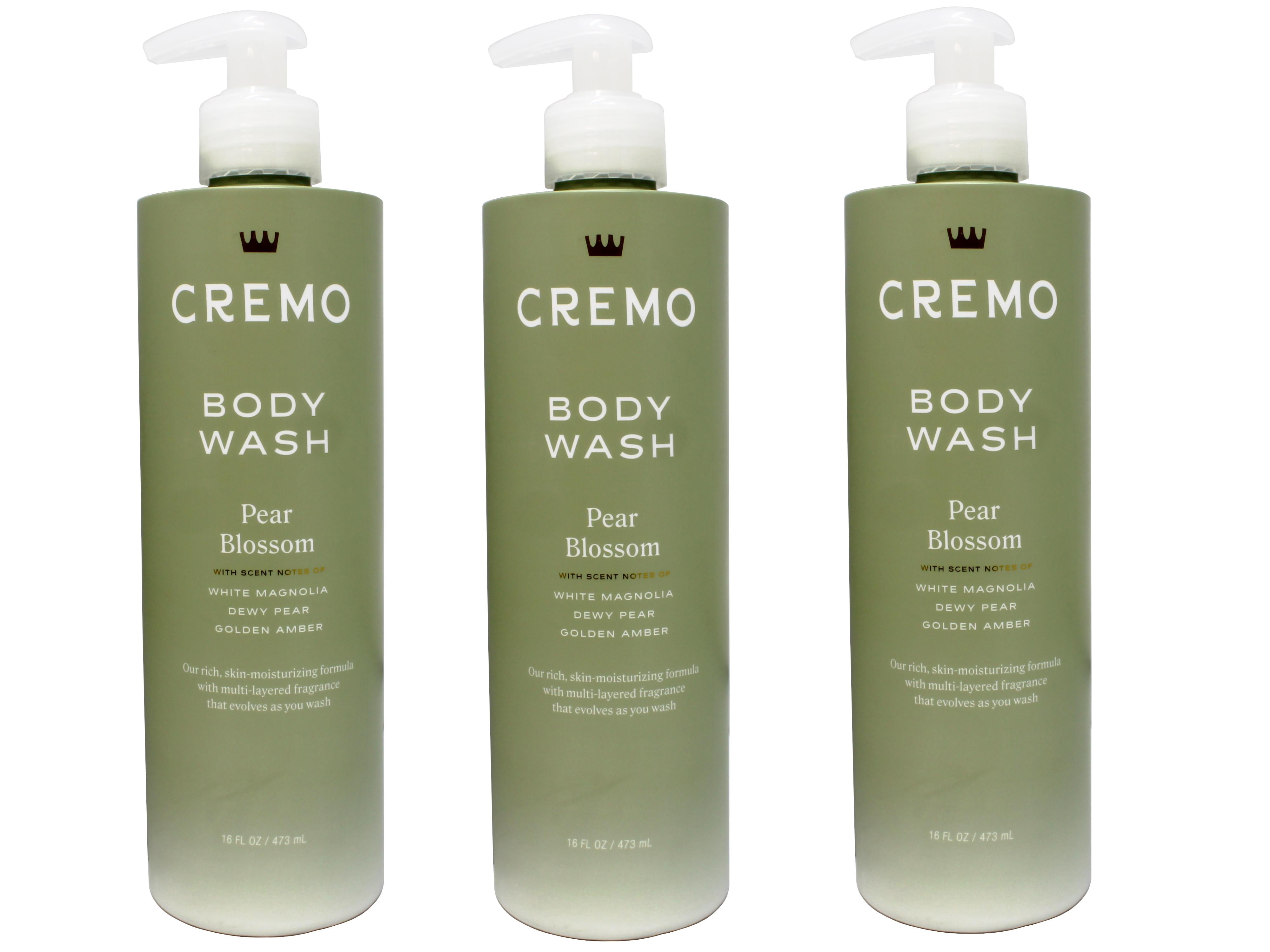 3 Pack - Cremo Pear Blossom Skin Moisturizing Body Wash for Women, with Scent Notes of White Magnolia, Dewy Pear, Golden Amber, 16 FL OZ