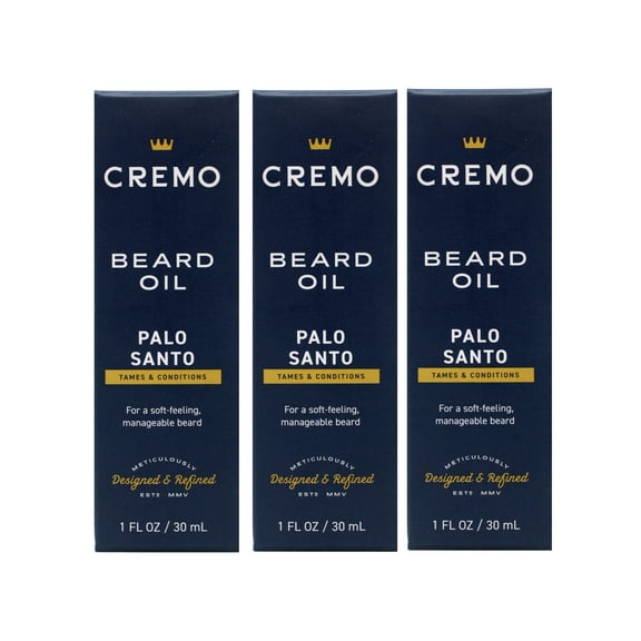 3 Pack - Cremo Reserve Collection, Revitalizing Beard Oil, Palo Santo, 1 fl oz (30 ml)