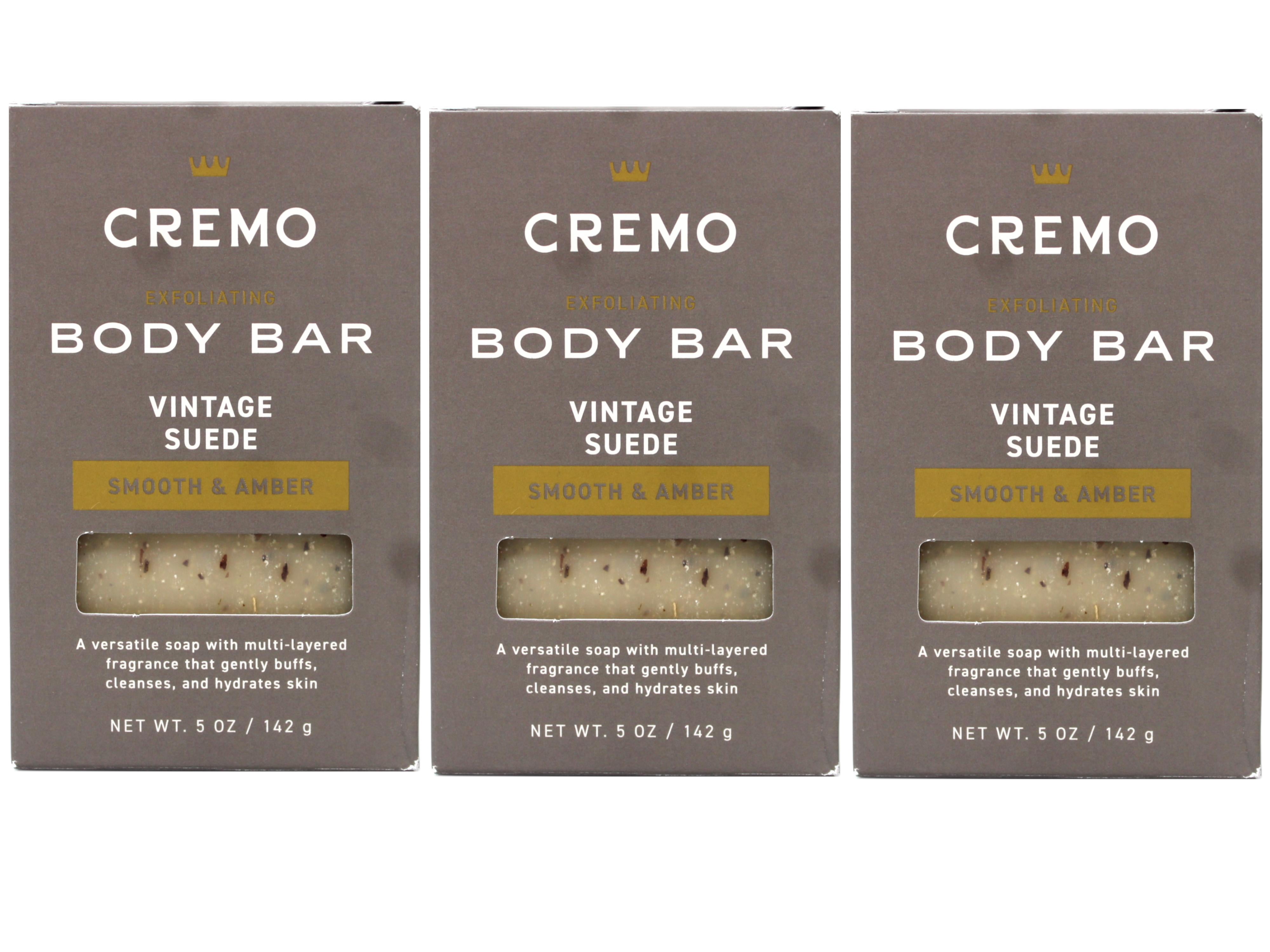Cremo Rabbit Multipack 3 Pack - Cremo Vintage Suede Exfoliating Body Bar for Men, Multi ...