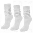 thumbnail image 1 of 3 Pairs Slouch Socks Women Thigh High Boot Socks Soft Scrunch Socks Size 5-11, 1 of 7
