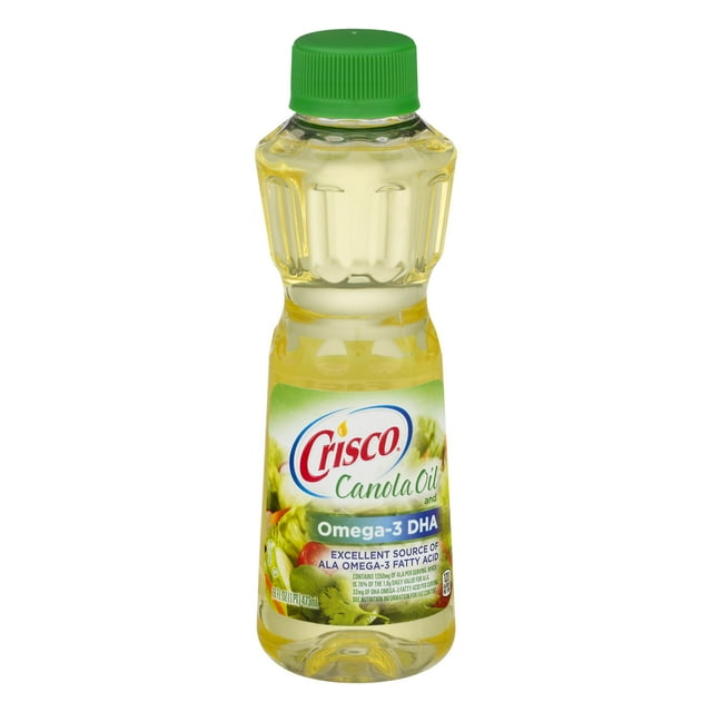 (3 pack) (3 Pack) Crisco Canola Oil with Omega3 DHA , 16 fl oz