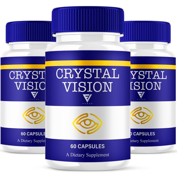 (3 Pack) Crystal Vision Eye Care, Crystal Vision Supplement (180 Capsules)