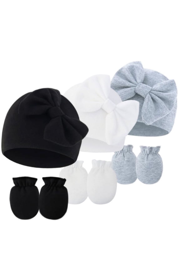 3 Pack Cute Baby Mittens Newborn, No Scratch Baby Boy Mittens, Baby Girl Hat Gloves for Toddlers, Infant, Newborn