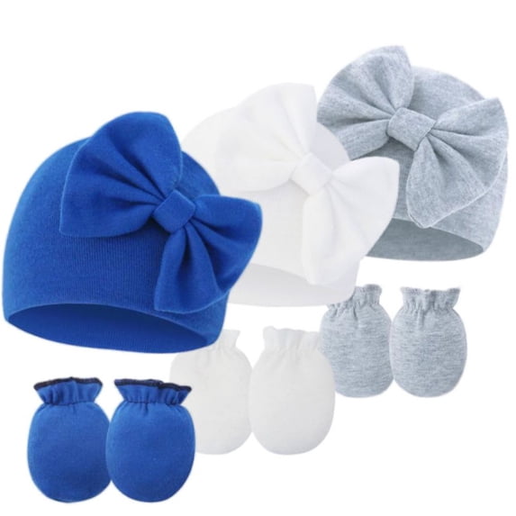 3 Pack Cute Baby Mittens Newborn, No Scratch Baby Boy Mittens, Baby Girl Hat Gloves for Toddlers, Infant, Newborn