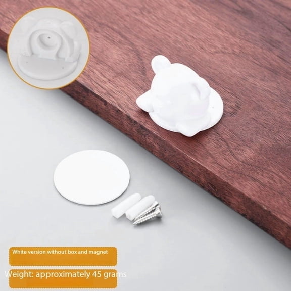 3-Pack Cute Bear Door Wedge Stoppers - Silent, Anti-Collision, Soft Glue for Home & Office Use