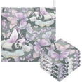 thumbnail image 1 of 3 Pack Cute Panda Sleeping Baby Muslin Wash cloths, Gentle Butterflies Cloud Soft Absorbent Face Towels Burp Cloths Cotton Bath Wipes Infant Wash Cloth for Newborn Boys Girls, 1 of 7