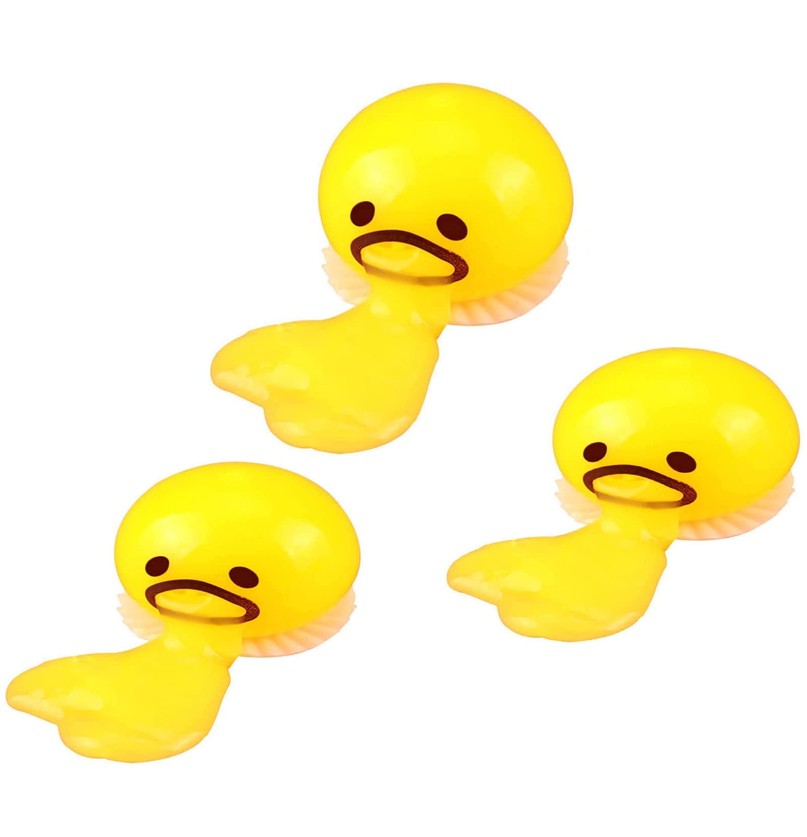3 Pack Cute Round Yellow Lazy Egg Yolk Vomit Suck Toys, Vomit Egg Yolk, Vomit Egg Yolk, Anxiety