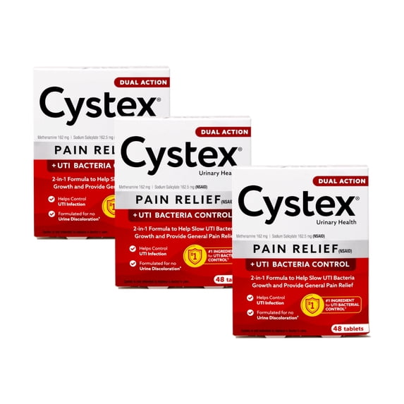 Cystex Urinary Tract Support Health Pills - 3 Pack Meds, 40 Tablets ...