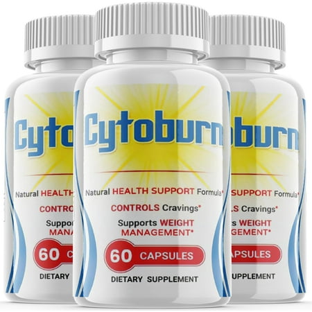 (3 Pack) Cytoburn - Keto Weight Loss Formula - Energy & Focus Boosting Dietary Supplements for Weight Management & Metabolism - Advanced Fat Burn Raspberry Ketones Pills - 180 Capsules