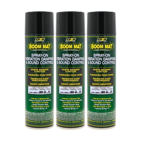 3 Pack DEI Sound Deadening Boom Mat Spray On Enhance Audio Eliminate Road Noise