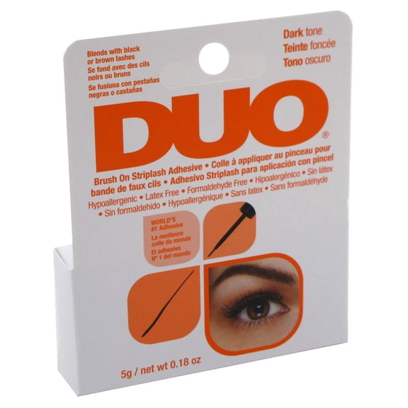 Duo Brush-On Striplash Adhesive Dark Tone 0.18oz (Pack of 3)