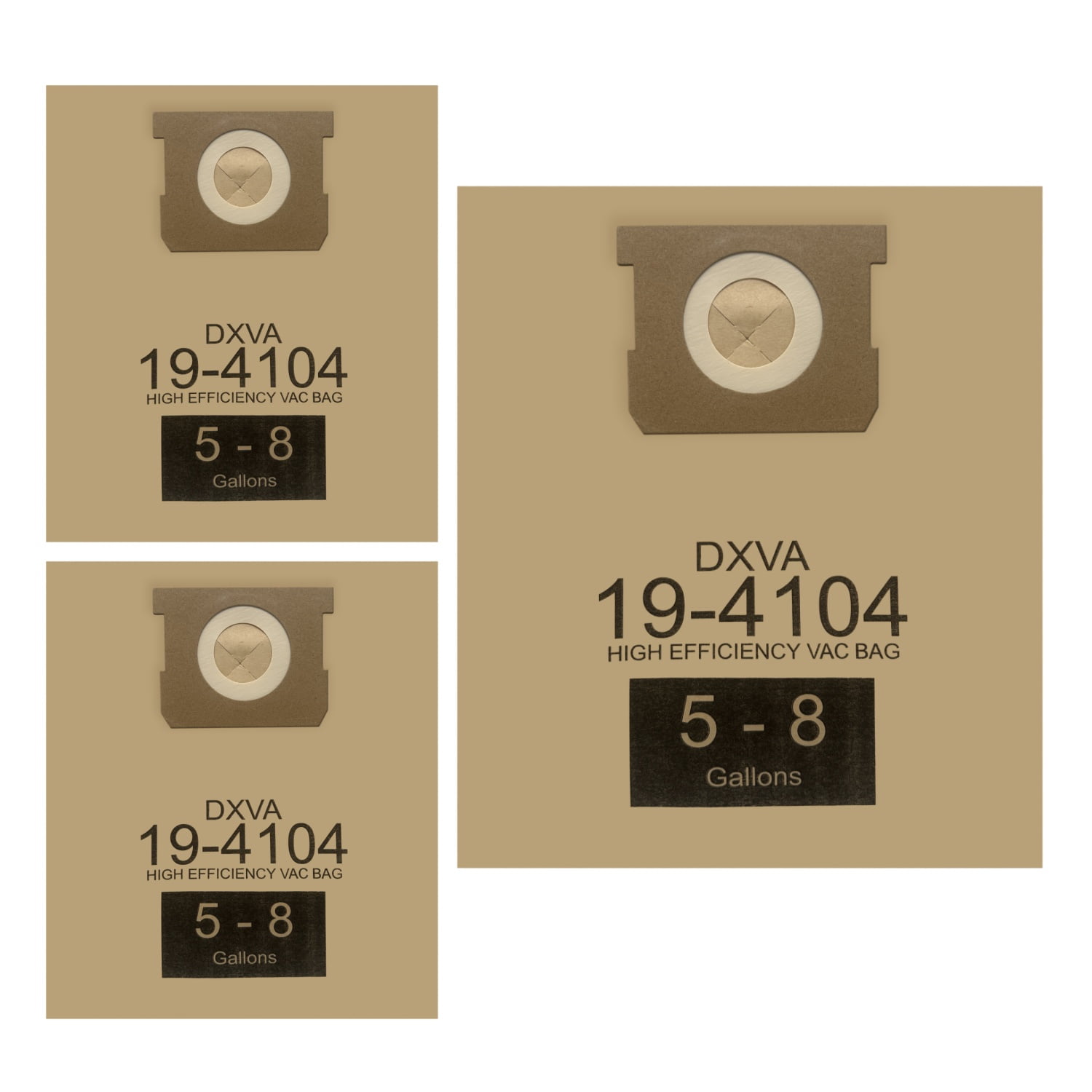 Nat/droog Vacuüm Zakken 12 Pack Wegwerp Filterzakken Voor DEWALT Stofzuigers - Compatibel Met DXVA19-4104, 5-6-8 Gallon Modellen DEWALT Stofzuiger Filterzakken