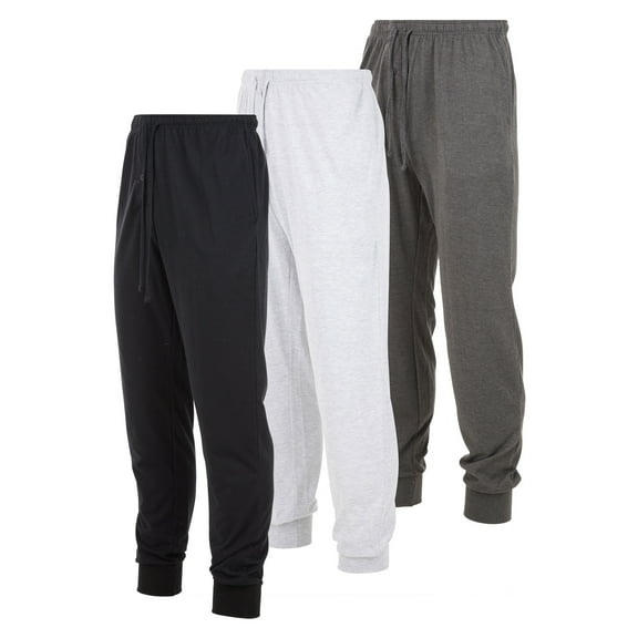 3 Pack: Daresay Comfy Men's Lounge Pants - Pajamas pants for men With Pockets and Adjustable Waistband - Up to 3XL