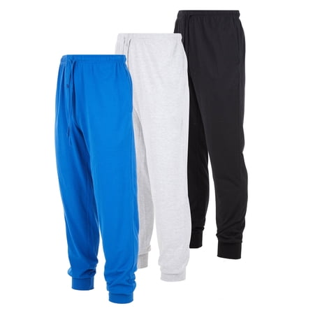 3 Pack: Daresay Comfy Men's Lounge Pants - Pajamas pants for men With Pockets and Adjustable Waistband - Up to 3XL