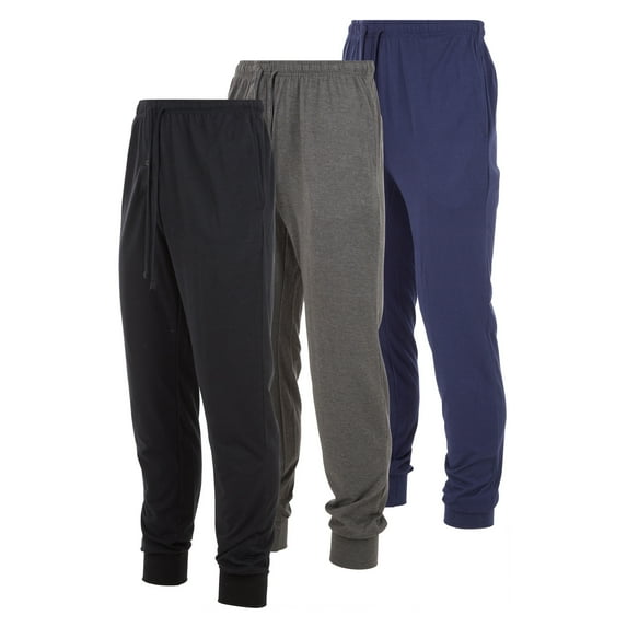3 Pack: Daresay Comfy Men's Lounge Pants - Pajamas pants for men With Pockets and Adjustable Waistband - Up to 3XL