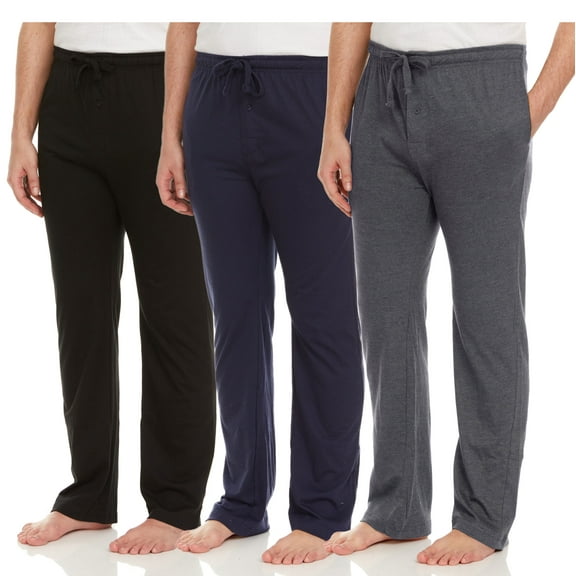 3 Pack: Daresay Comfy Men's Lounge Pants - Pajamas pants for men With Pockets and Adjustable Waistband - Up to 3XL