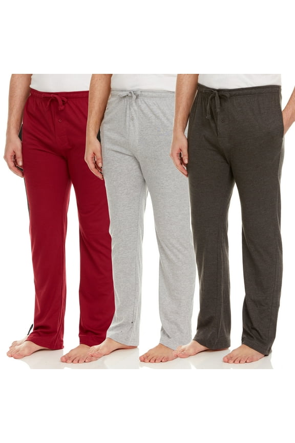 3 Pack: Daresay Comfy Men's Lounge Pants - Pajamas pants for men With Pockets and Adjustable Waistband - Up to 3XL