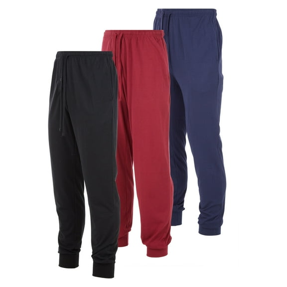 3 Pack: Daresay Comfy Men's Lounge Pants - Pajamas pants for men With Pockets and Adjustable Waistband - Up to 3XL