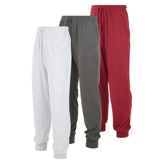 3 Pack: Daresay Comfy Men's Lounge Pants - Pajamas pants for men With Pockets and Adjustable Waistband - Up to 3XL
