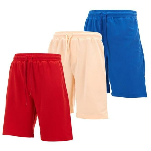 3-Pack: Daresay Mens Sweat Shorts With Pockets Lightweight Mens Fleece Shorts (up to 3X)