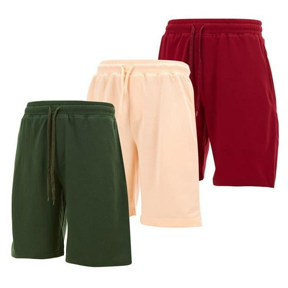 3-Pack: Daresay Mens Sweat Shorts With Pockets Lightweight Mens Fleece Shorts (up to 3X)