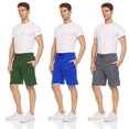 thumbnail image 1 of 3-Pack: Daresay Mens Sweat Shorts With Pockets Lightweight Mens Fleece Shorts (up to 3X), 1 of 7