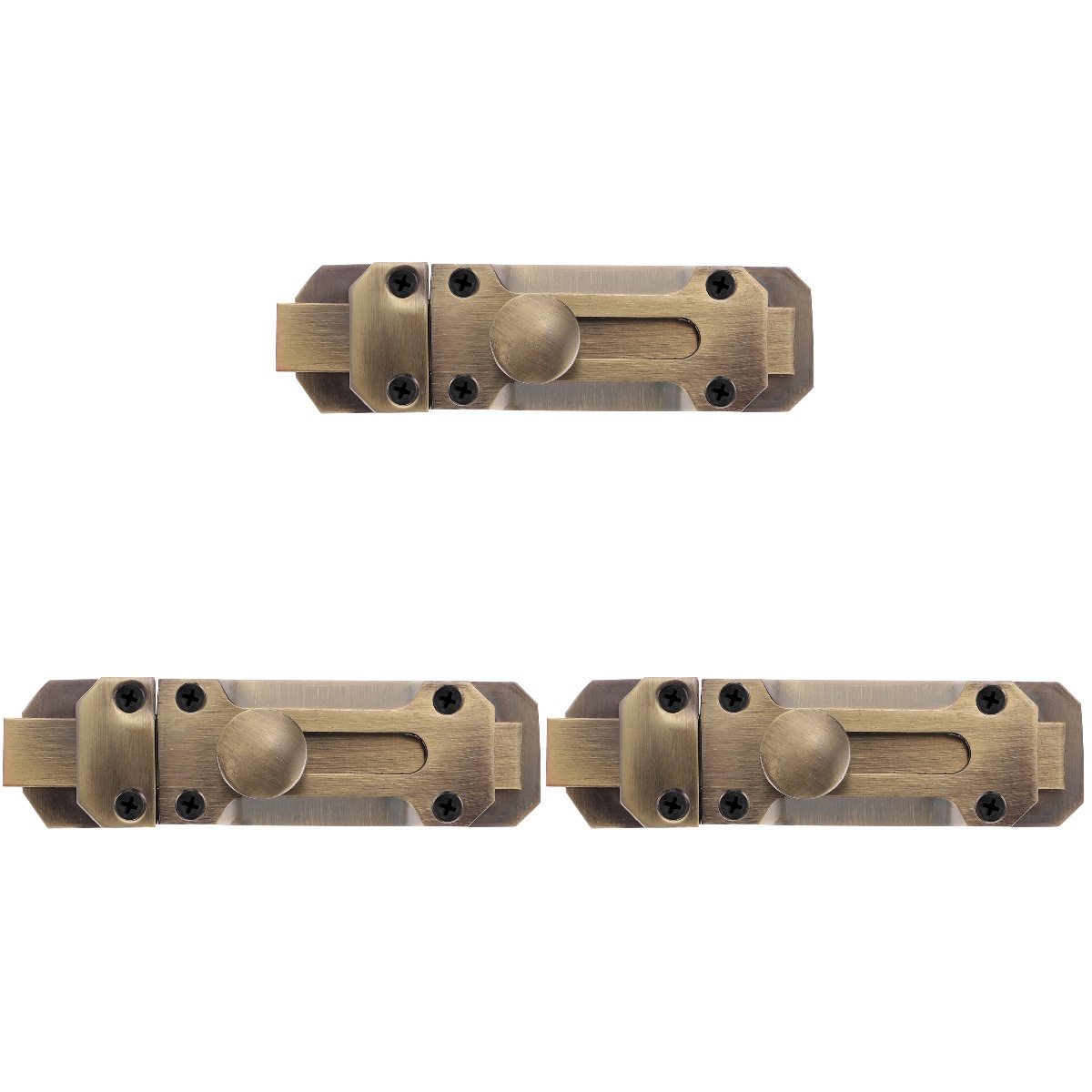 3 Pack Deadbolt Door Lock for Doors Wooden Latch Safety Window