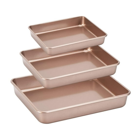 DONEPART 3 Pack Cake Pans for Baking, 8/11/13 in Heavy Duty Nonstick Baking Pan Set, Easy Cleaning Deep Baking Pan for Brownie Lasagna Bread