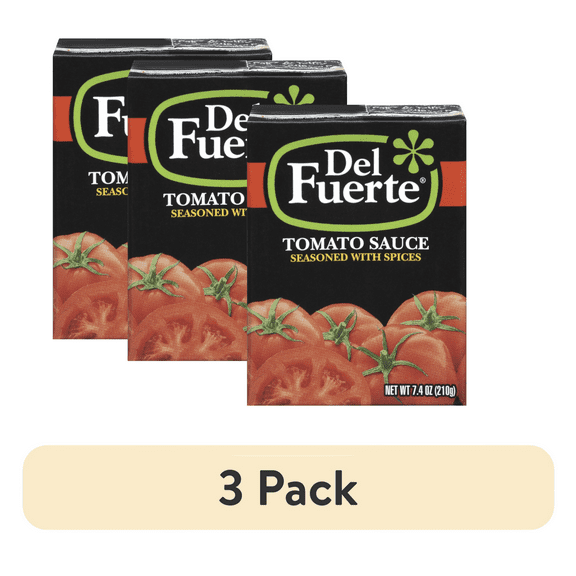 (3 Pack) Del Fuerte Tomato Sauce 7.4 oz. Box
