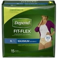 thumbnail image 1 of 3 Pack - Depend Fit-Flex Underwear for Women, Maximum, X-Large 15 ea, 1 of 1