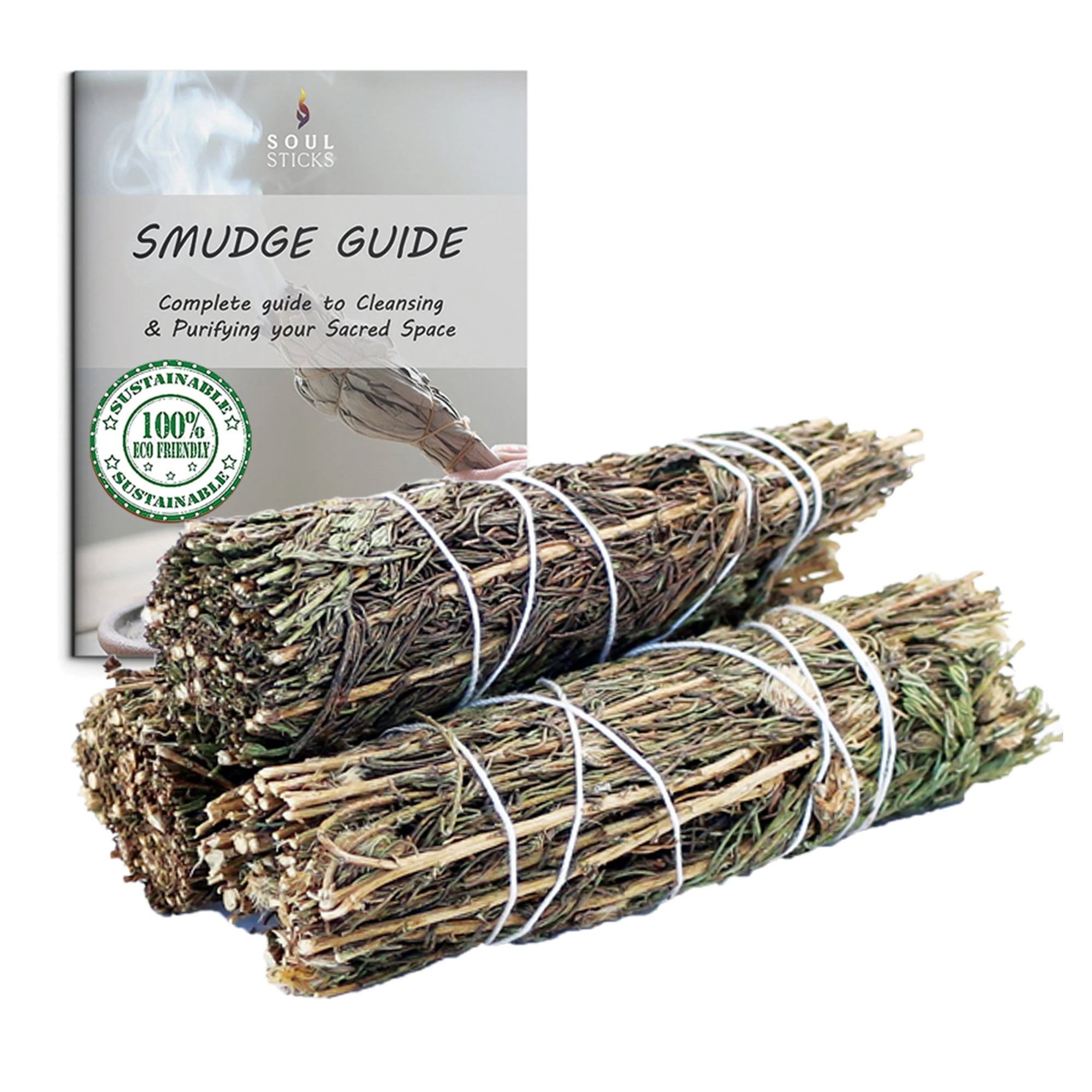 3 Pack Desert Sage Smudge Sticks for Cleansing House, Meditation, Yoga