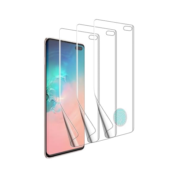 (3 Pack Designed for Samsung Galaxy S10 Plus/SM-G975u G975a G975w Screen Protector, Case Friendly, Bubble Free, High Definition Clear ShieldEasy Installation (TPU)
