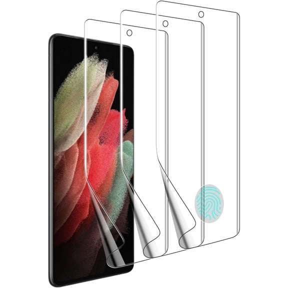 (3 Pack Designed for Samsung Galaxy S21 Ultra 5G / SM-G998u G998a G998w Screen Protector, Case Friendly, Bubble Free, High Definition Clear ShieldEasy Installation (TPU)