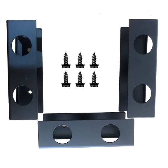 3 Pack Under Desk Laptop Storage Mounts With 6 Screws - Under Desk Laptop Holder With Round Holes, Sturdy Metal Construction - For Home Office, Gaming Setup, Office Workstations