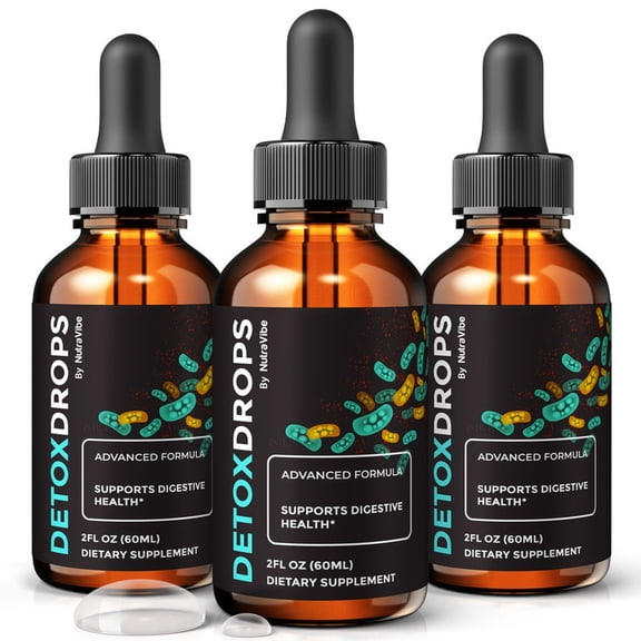 (3 Pack) DetoxDrops  Natural Daily Liquid Formula Designed to Align with Fitness Goals, Support an Active Lifestyle & Body Balance | Just a Few Drops for a Fit-Focused Routine (90 Servings)