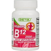 3 Pack Deva Vegan B12 2500 Mcg Sublingual 90T