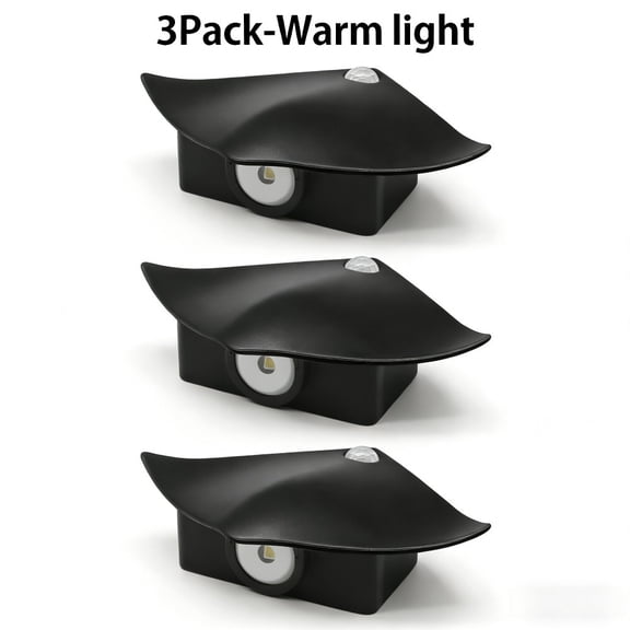 3‑Pack Devil‑Fish Motion Sensor LED Night Light, Battery‑Operated Dimmable Animal‑Shaped Wall Lamp for Bedroom Bathroom Hallway Closet, Batteries Not Included