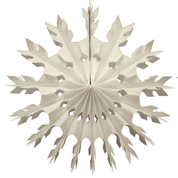 3-Pack Devra Party 15 Inch Tissue Paper Snowflake Decoration, White