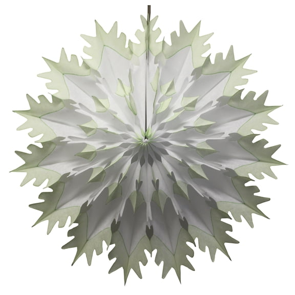 3-Pack Devra Party 19 Inch Tissue Paper Snowflake Decoration, Cool Mint Tip
