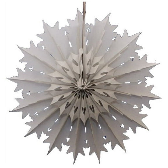 3-Pack Devra Party 19 Inch Tissue Paper Snowflake Decoration, Gray
