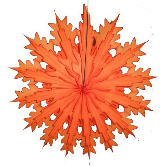 3-Pack Devra Party 19 Inch Tissue Paper Snowflake Decoration, Orange