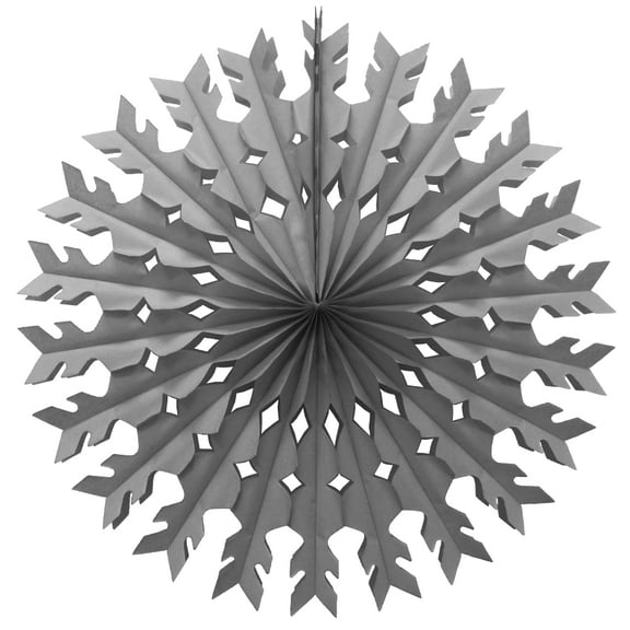 3-Pack Devra Party Large 22 Inch Tissue Paper Snowflake Decoration, Gray