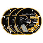3 Pack Diamond Cutting Wheel 4 1/2 Inch With 7/8"" Arbor