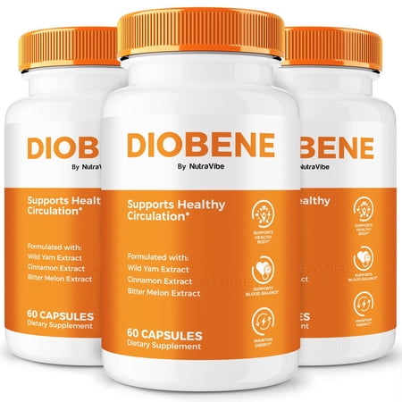 (3 Pack) Diobene – Original Formula with a Clean Blend to Support Healthy Circulation, Natural Energy & Balanced Levels | Just 2 Easy-to-Swallow Pills Daily (180 Capsules)