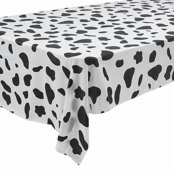 3 Pack Disposable PEVA Cow Print Tablecloths, Waterproof Table Covers for Farm Theme Party Birthday Decor