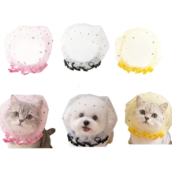 3 Pack Dog Anti Eating Mesh Head Cover, Dog Head Net, Breathable Soft Pet Safety Hood for Small Dogs Outdoor Walks Summer Park Travel