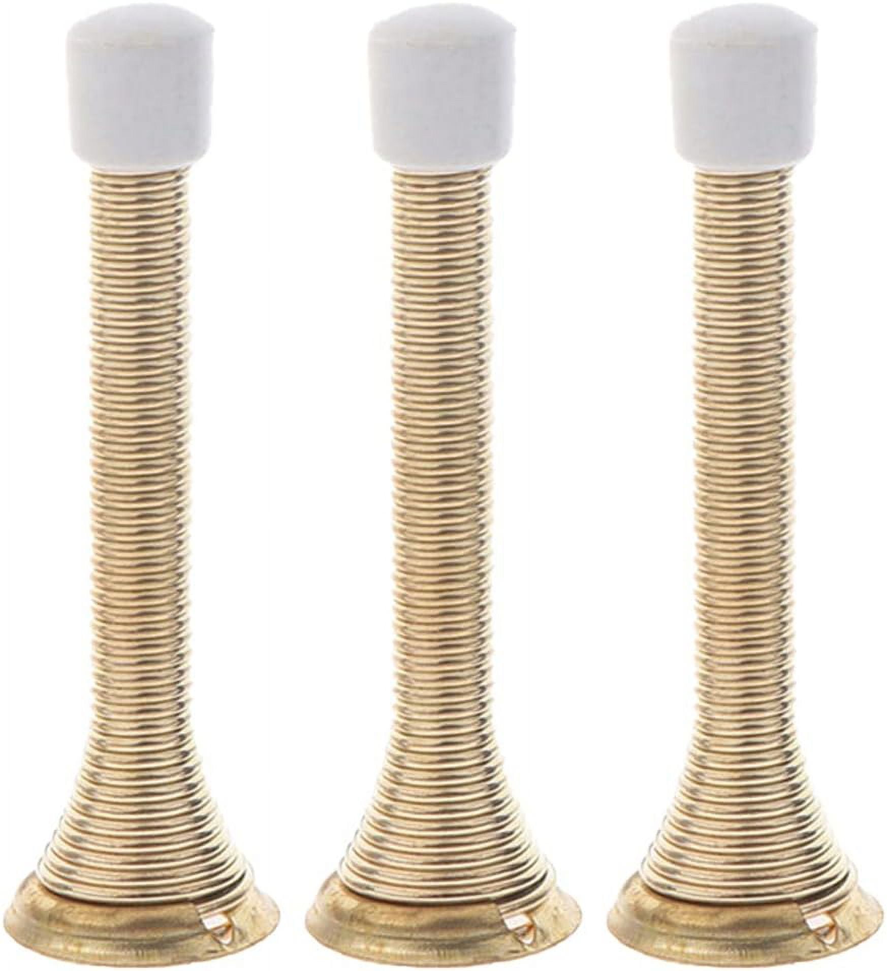 3 Pack Door Stops, Bendable Spring Steel Door Stoppers Wall Mounted