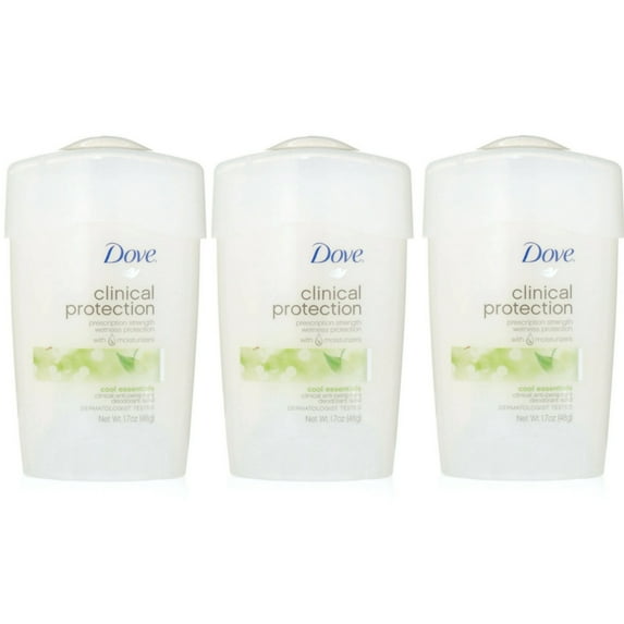 3 Pack Dove Clinical Protection Anti-Perspirant Deodorant Cool Essentials 1.70oz